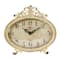 6.5" Distressed Pewter Mantel Clock